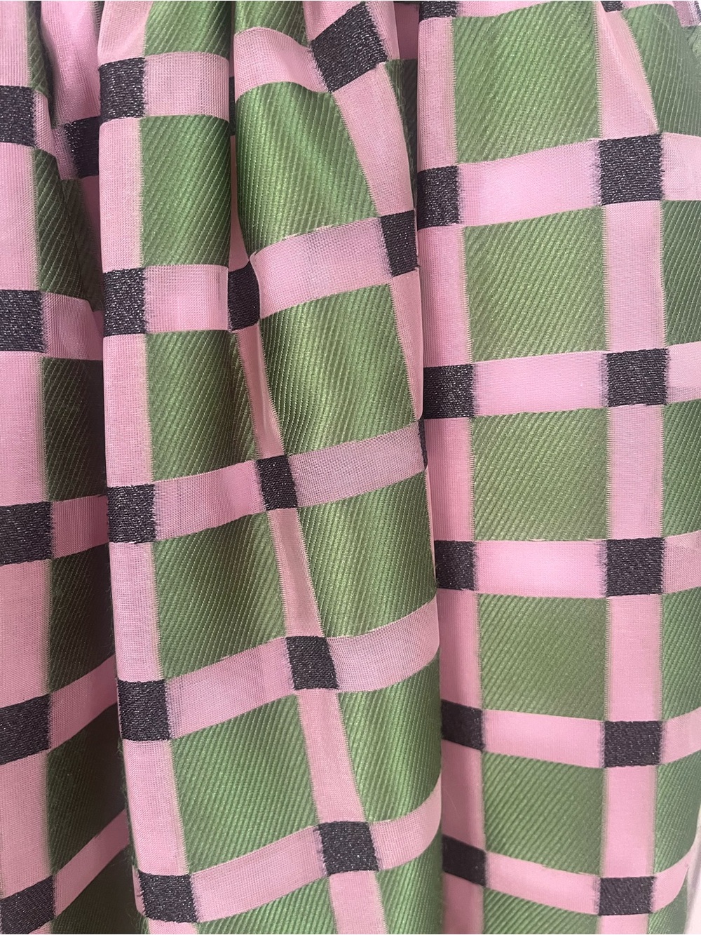STINE GOYA Pink and Green Checkered Midi Dress - Picture 3 of 4